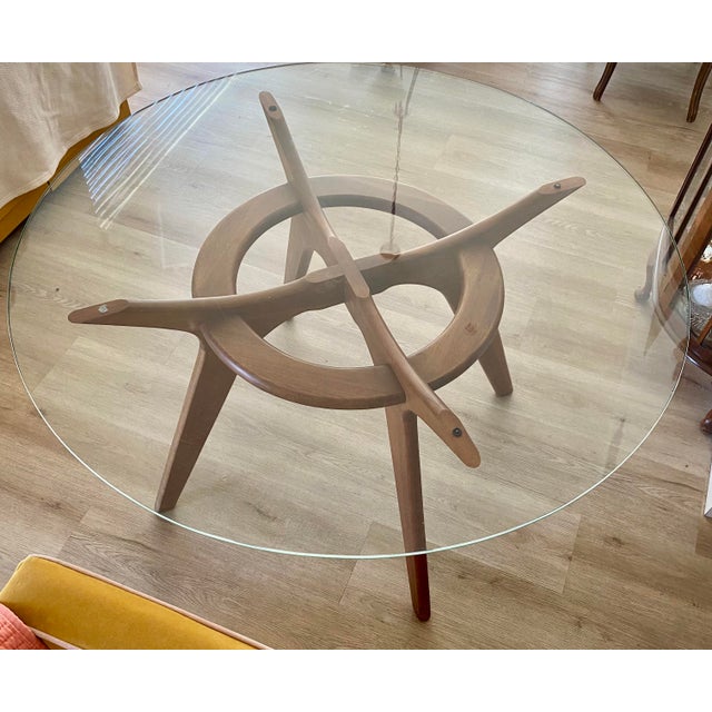 Adrian Pearsall for Craft Associates Compass dining table was produced in the 1960s. The solid walnut base features...