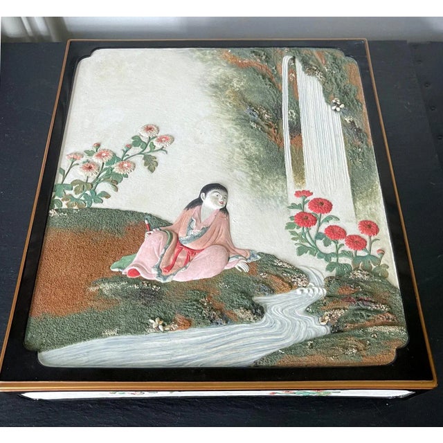 A Japanese Lacquer writing box Suzuribako Meiji Period (1868-1912), likely circa late 19th century. This suzuribako is one...