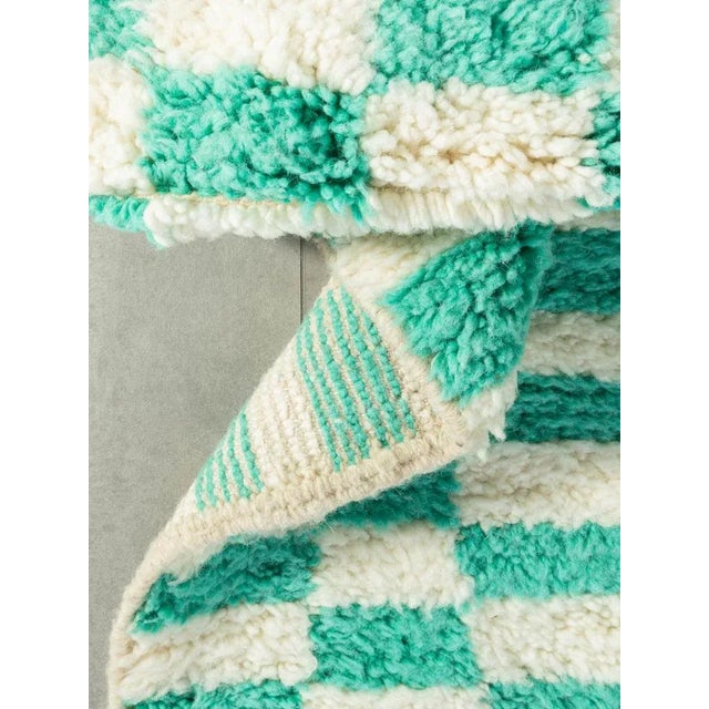 Peppermint Check Berber Rug, 2010s For Sale - Image 6 of 9