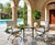Neoclassical Turkish Powder-Coated Iron Outdoor Seating Set - 3 Pieces For Sale - Image 9 of 12