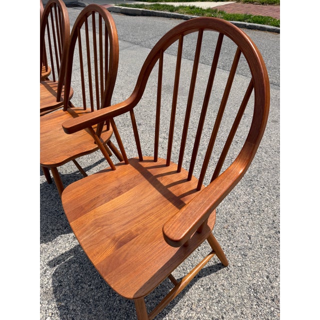 Mid-Century Modern 1970s Danish Mid Century Erik Jorgensen Dining Chairs (6) For Sale - Image 3 of 10