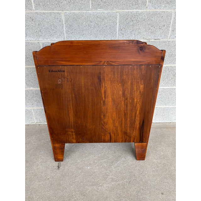 Wood Late 20th Century Ethan Allen Country Craftsman Pine Shaker Style Cabinet (Finish 219) For Sale - Image 7 of 8