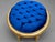 Blue 1980s Italian Rococo Gold Beech Blue Velvet Bench - 1 Pc For Sale - Image 8 of 12