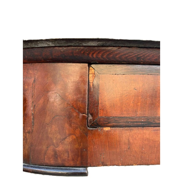 Wood Oval Wooden Table with Marble Top and Drawer, 1890s For Sale - Image 7 of 10