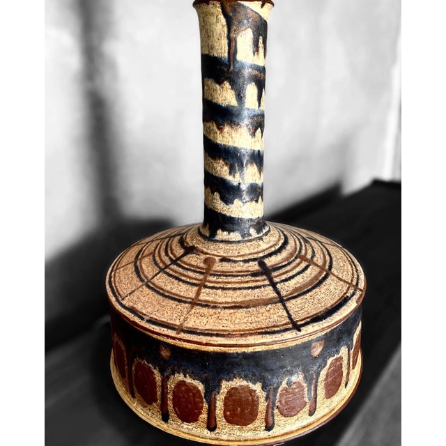 Mid-Century Modern Glazed Stoneware Table Lamp by Jette Hellerøe for Axella, 1960s For Sale - Image 3 of 9