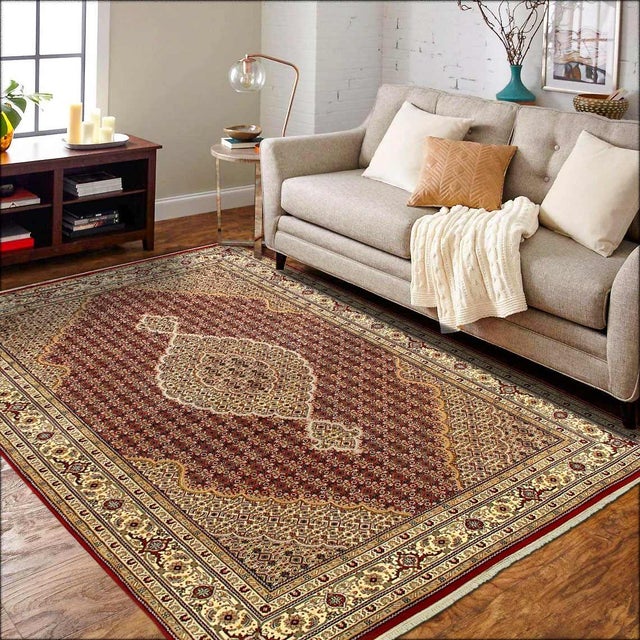 Pasargad DC Genuine Tabriz Fish Design Silk & Wool Pile Rug For Sale - Image 4 of 4