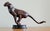 Art Deco Style Patinated Bronze Charging Panther Sculpture on Tiered Base – Hollywood Regency Statement Piece For Sale - Image 4 of 17