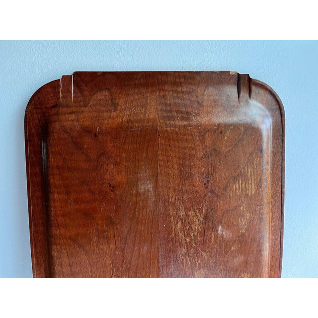 Wood Vintage Art Deco Serving Tray, Circa 1930 For Sale - Image 7 of 9
