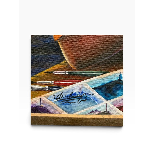 Contemporary Soliman Delva Signed Original Haitian Fine Art Oil Painting "Tchatcha" – 2001 For Sale - Image 3 of 11