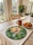 Forest Green Handmade La Corallina Firenze "Jamaica" Series Crowned Crane Round Hard Placemat For Sale - Image 8 of 10