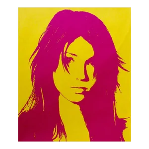Pop Art Portrait Yellow Pink Portrait Print