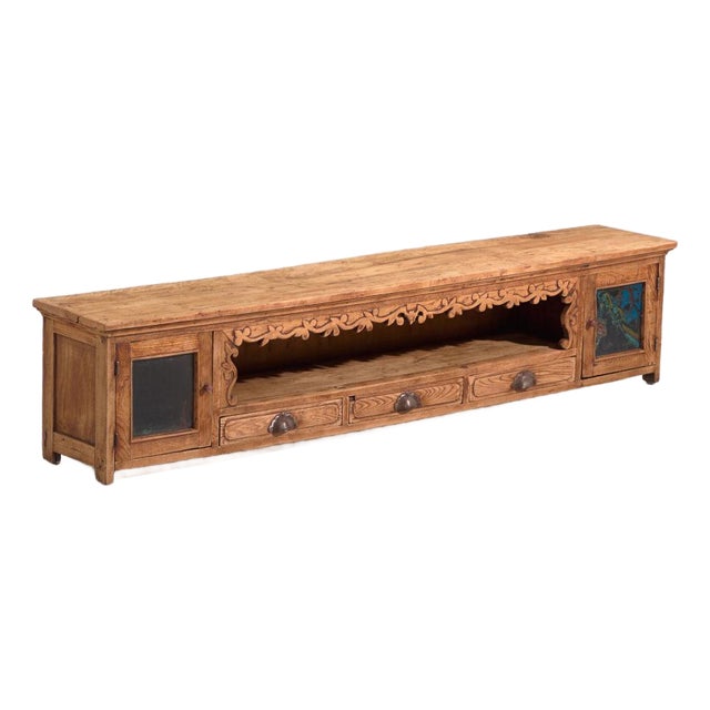 Antique Painted Panel Sideboard For Sale