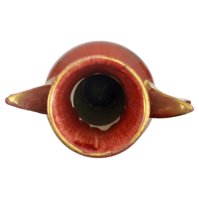 Art Nouveau Majolica Glazed Vase with Handles from Massier, 1890s For Sale - Image 9 of 12