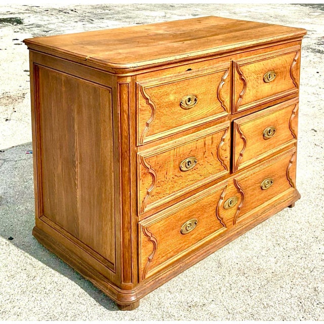 Vintage English Georgian Style Oak Gentleman’s Chest For Sale - Image 11 of 12