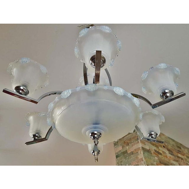 Art Deco Chandelier from Ezan & Petitot, France, 1930s For Sale - Image 13 of 18