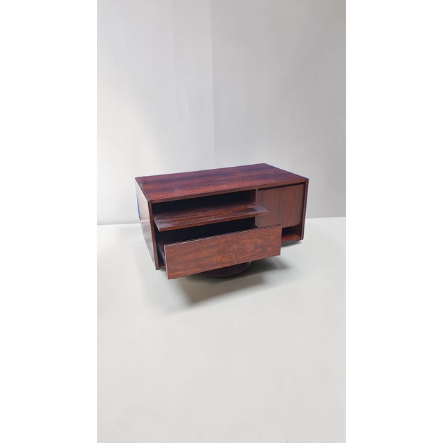 Mid-Century Modern Revolving Bar Cabinet by Gianfranco Frattini for Bernini, Italy, 1960s For Sale - Image 3 of 13