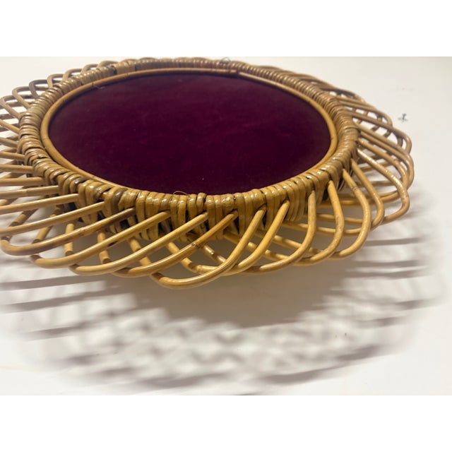 Vintage Wicker Mirror, 1960 For Sale - Image 13 of 14