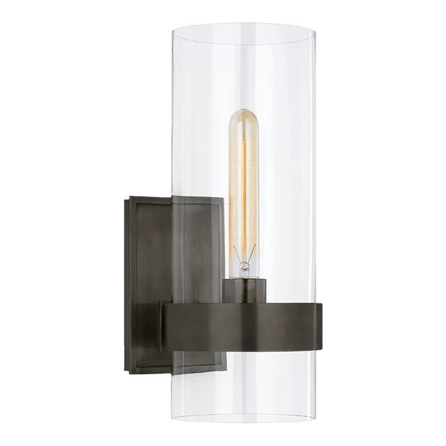 Ian K. Fowler for Visual Comfort Signature Presidio Small Sconce in Bronze with Clear Glass For Sale