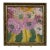 Vintage Acrylic Floral Abstract Painting Framed For Sale