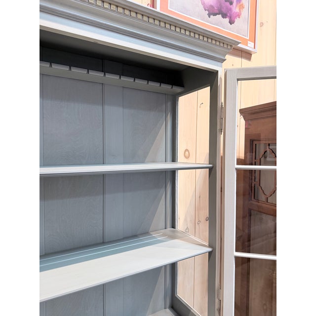 Vintage Gustavian Painted Wood Display Cabinet For Sale In New York - Image 6 of 12