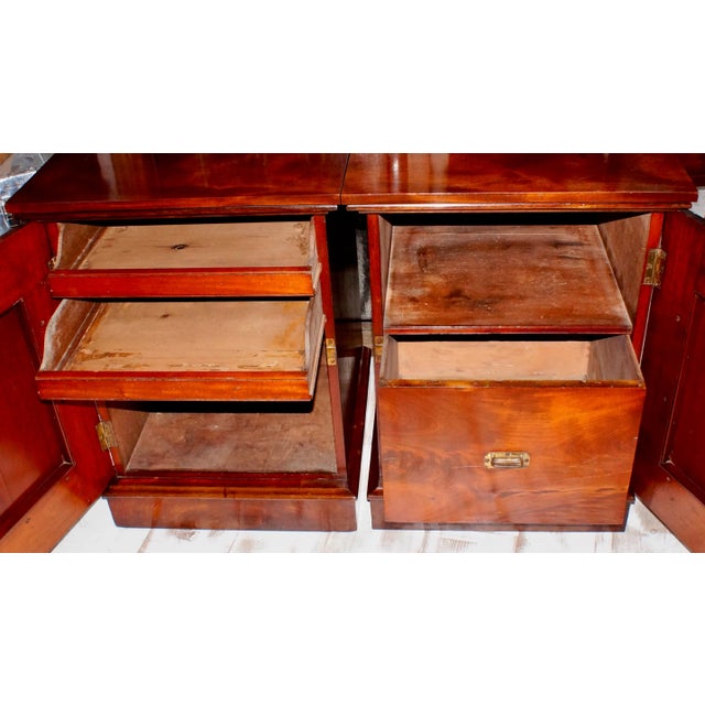 Wood Victorian Mahogany Cabinets, 1870s, Set of 2 For Sale - Image 7 of 9