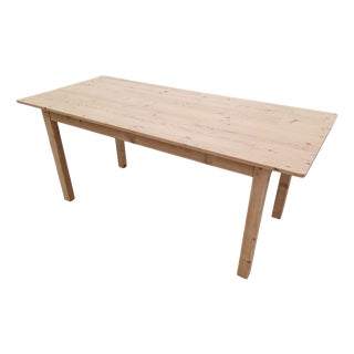 French Norman Farmhouse Table in Fir, 1970 For Sale