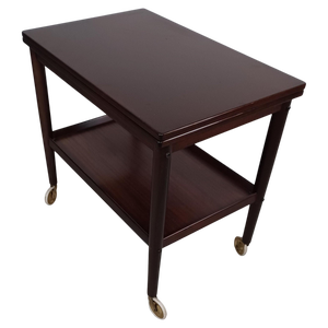 Fully Restored Rungstedlund Mahogany Multifunctional Side Table by Ole Wanscher, 1960s