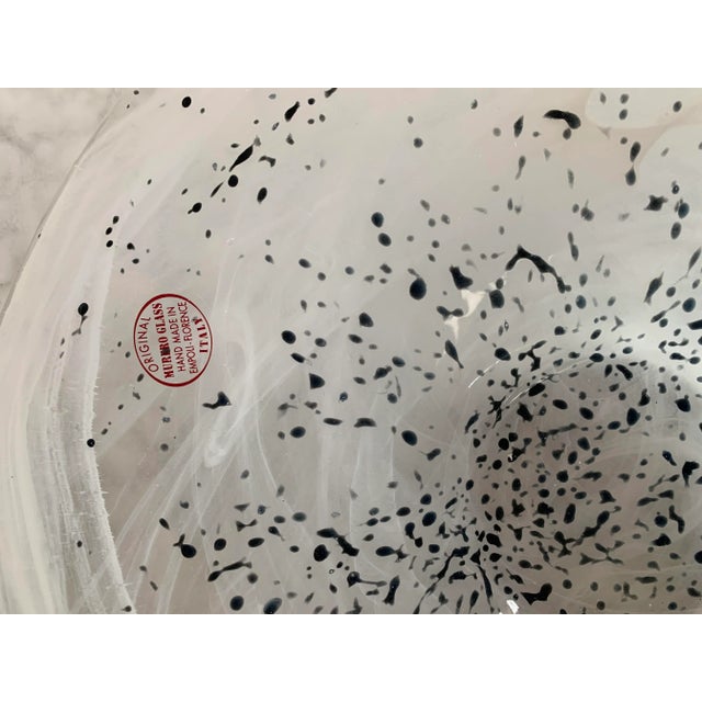 Mid 20th Century Handmade Murano Glass White Decorative Bowl Italy For Sale In New York - Image 6 of 9
