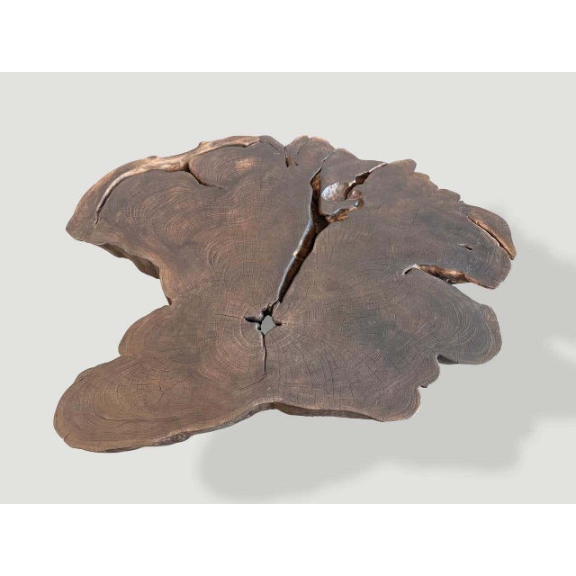Not Yet Made - Made To Order Andrianna Shamaris Modern Teak Wood Coffee Table with Charred Finish For Sale - Image 5 of 5