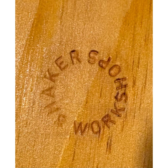 Wood Vintage Shaker Workshop Cherry Oval Divided Tray For Sale - Image 7 of 7