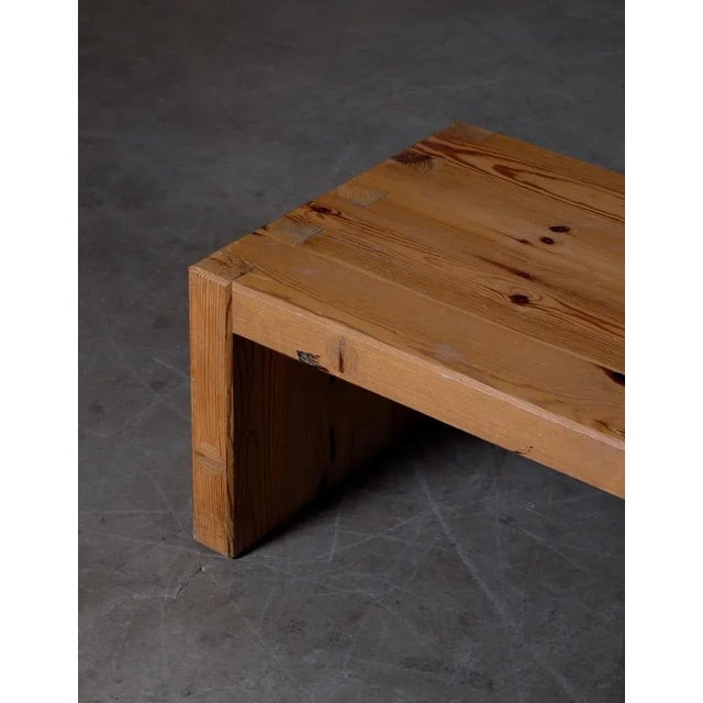 Wood Dining Table / Bench in Pine by Roland Wilhelmsson, Sweden, 1973 For Sale - Image 7 of 10