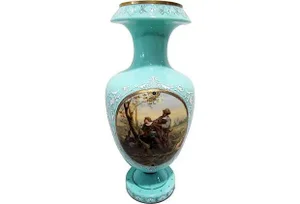 Hand-Painted Bristol Vase