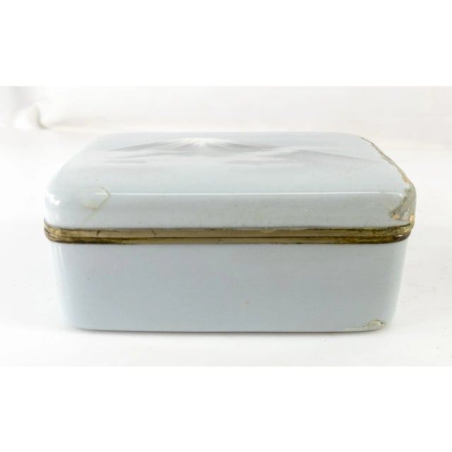 19th Century Japanese Wireless Cloisonne Enamel Box With Mt. Fuji by Ando For Sale - Image 4 of 12