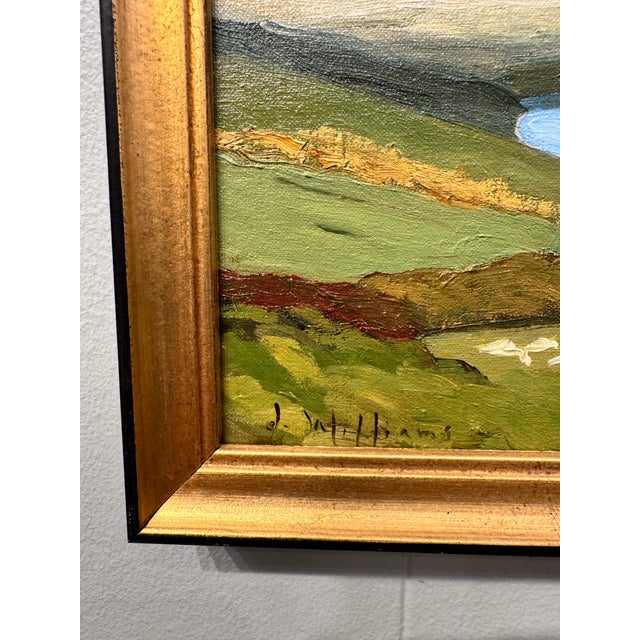 Blue 20th Century Oil on Canvas For Sale - Image 8 of 8