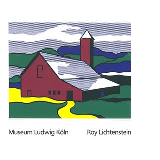 After Roy Lichtenstein, Red Barn II, Print For Sale