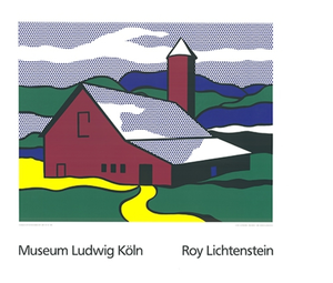 After Roy Lichtenstein, Red Barn II, Print