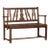 Vintage Indian Teakwood Mid-Century Bench For Sale
