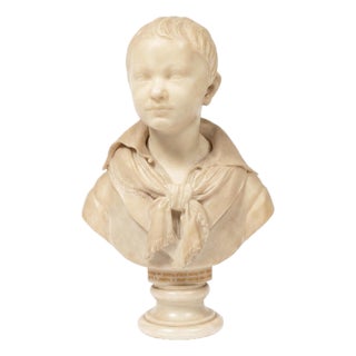 Stanga Francesco, Bust of a Child, 1837, Marble For Sale