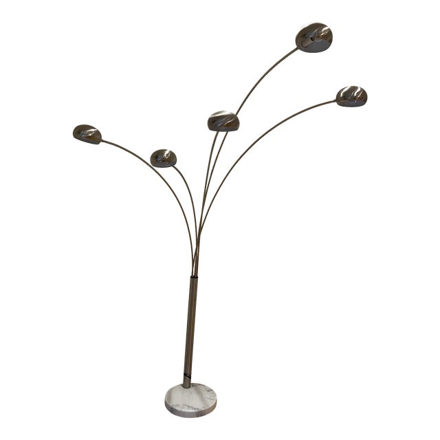 Mid-Century 5 Arm Spray/Arc Floor Lamp For Sale