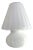Striped Milky-White Fungo Murano Glass Style Table Lamp from Simoeng For Sale