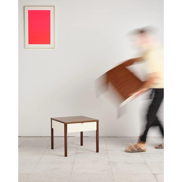 Wood Mahogany Bedside Tables with Drawers by Florence Knoll for Knoll International, Germany, 1960s, Set of 2 For Sale - Image 7 of 18