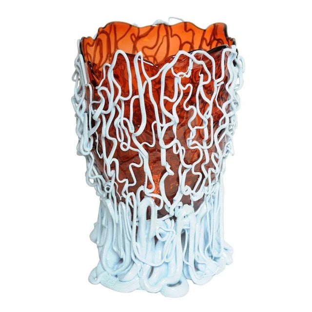 Gaetano Pesce Dark Ruby and Matt Pastel Blue Medusa Vase by Gaetano Pesce for Fish Design For Sale - Image 4 of 4