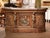 Early 19th Century French Renaissance Carved Oak Dry Bar With Tole Top For Sale - Image 9 of 14