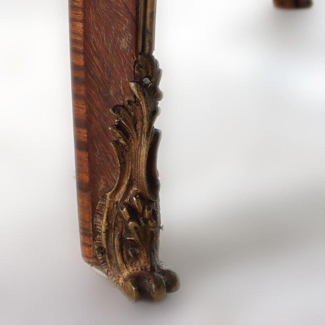 Antique French Louis XV Bureau Plat Rosewood Inlaid Attributed to François Linke 19th C For Sale - Image 10 of 17