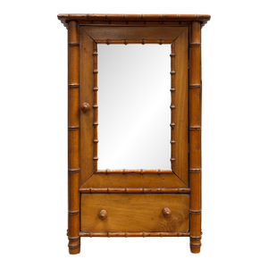 Antique French Faux Bamboo Detail Cabinet Circa 1880s