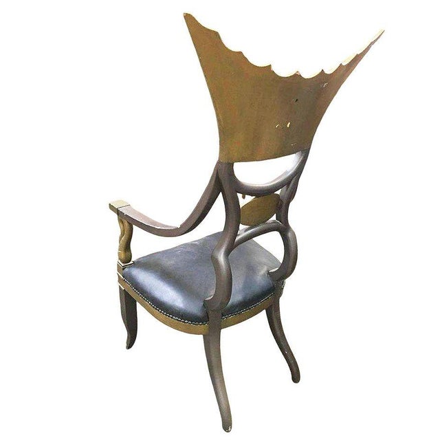 1930s 1934 Cleopatra Prop Egyptian Throne Chair Used by Claudette Colbert For Sale - Image 5 of 8