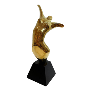 Late 20th Century Polished Bronze Female Torso Sculpture
