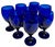 Vintage Cobalt Wine Goblets - A Set of 8 For Sale - Image 9 of 10
