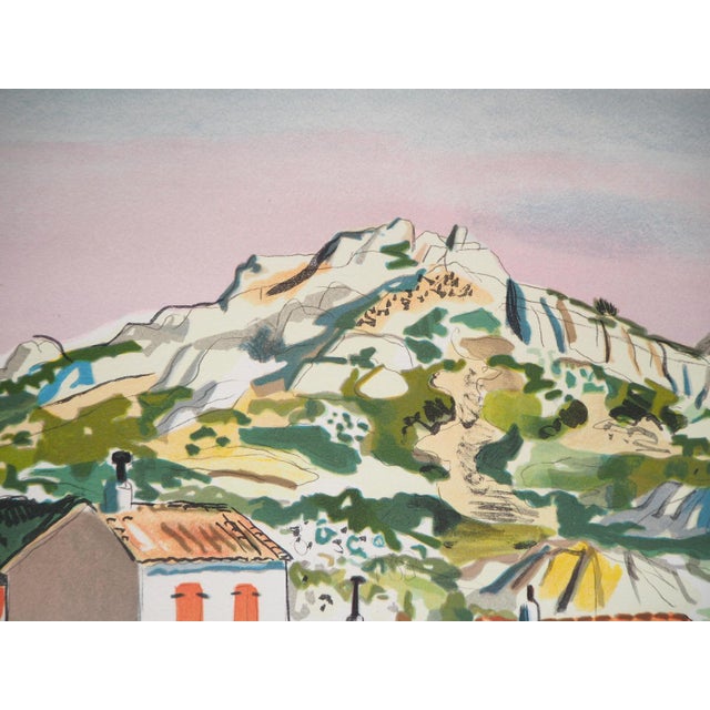 Yves Brayer, The Fishing Port of Callelongue, Original Signed Lithograph For Sale - Image 5 of 8