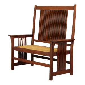Early 20th Century Gustav Stickley Mission Oak Settee